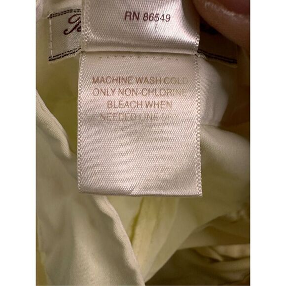 Tommy Bahama Wide Leg Cropped Pants Womens 14 Yellow Stretch Classic Cottagecore - Picture 7 of 11